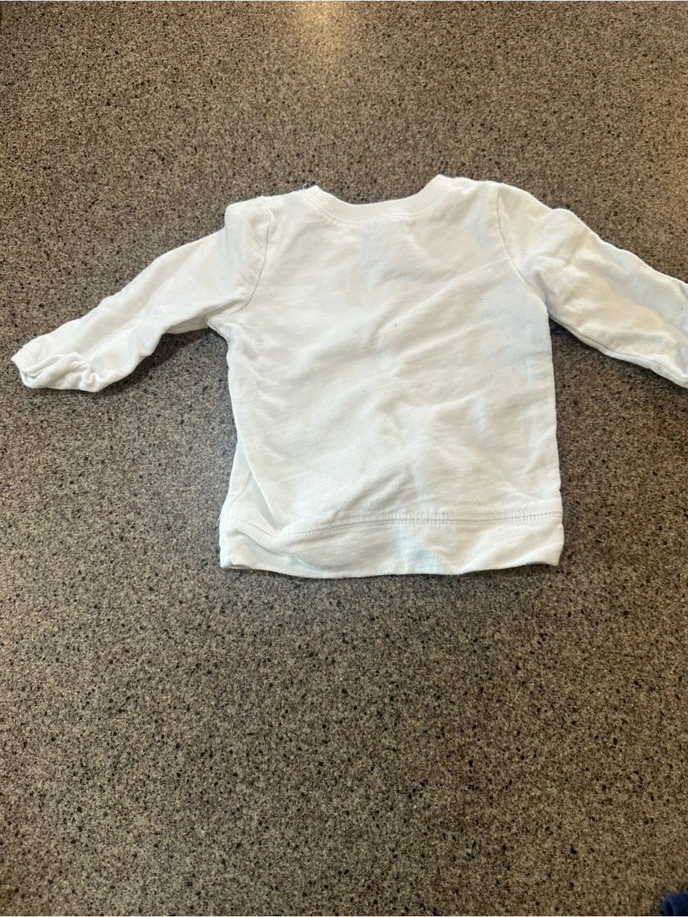 Carter's White Long-Sleeve Top with Silver Floral Print